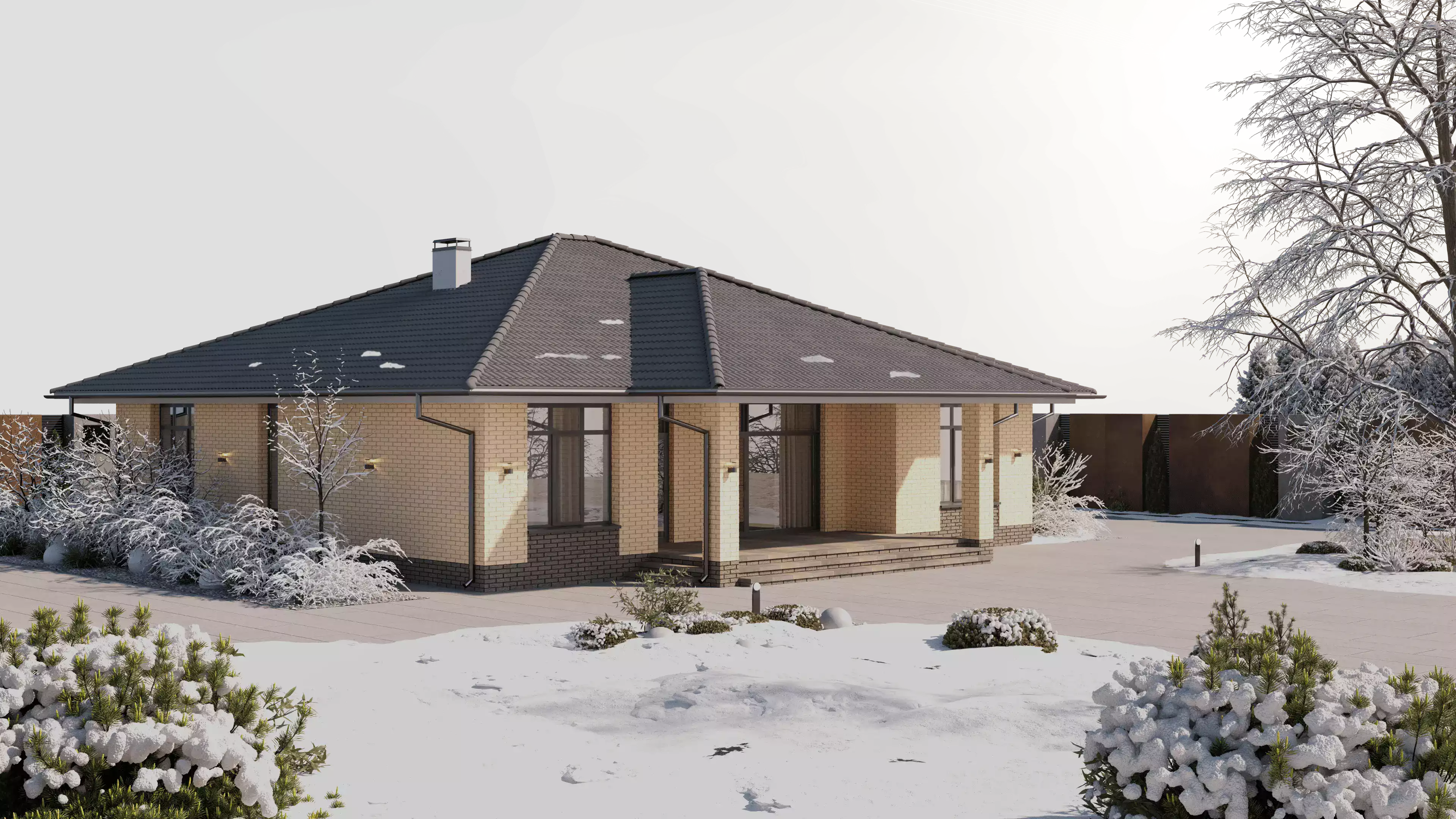 Дом brick wave winter