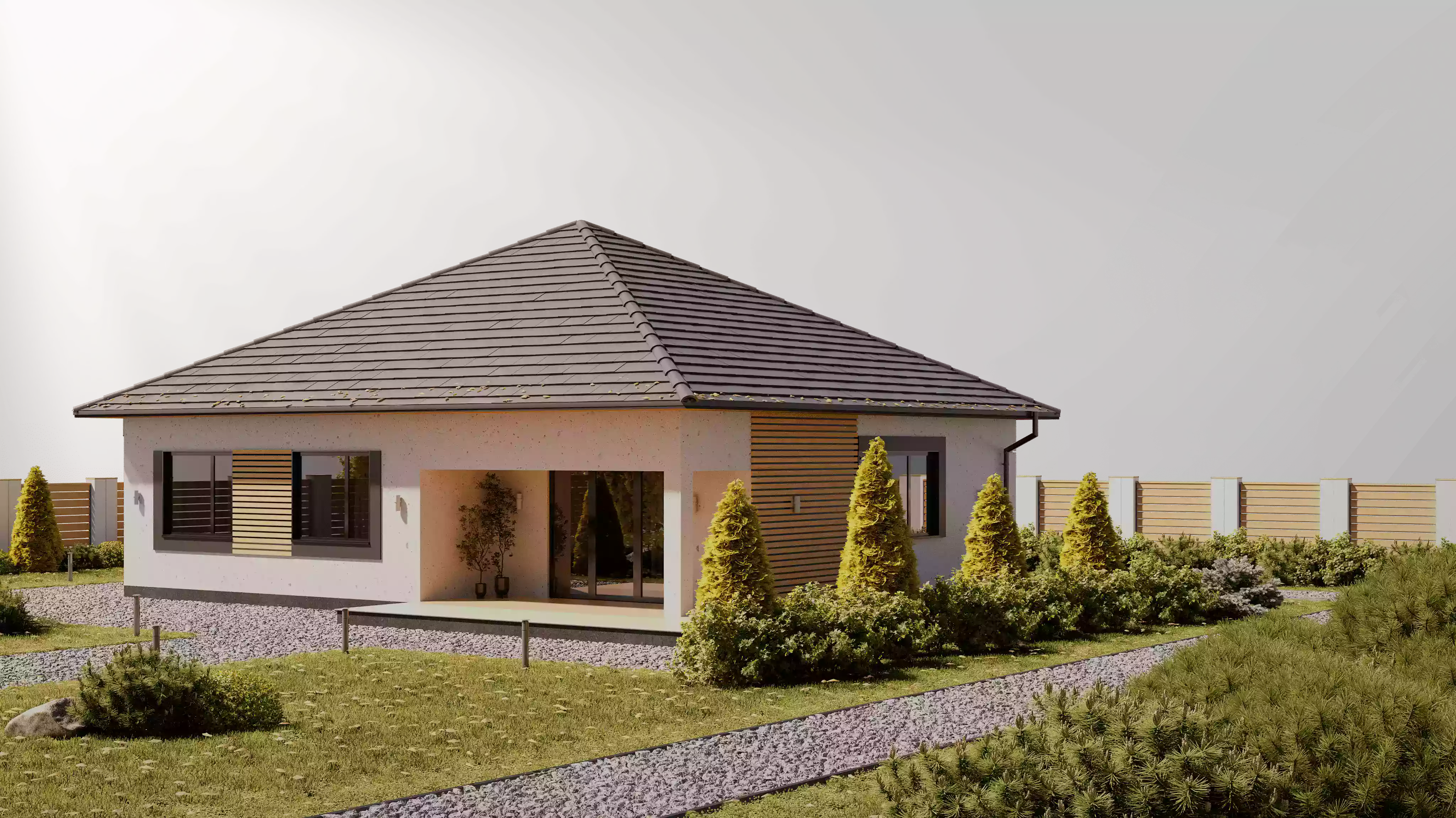 Дом stucco flat autumn